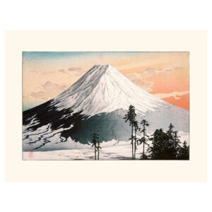 Poster Holzschnitt Fuji