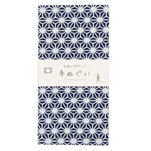 Tenugui-Tuch Asanoha Blau