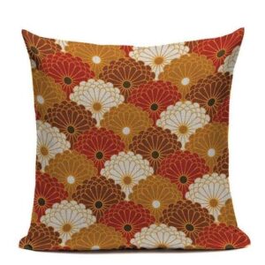 Kissenbezug Chrysanthemen im Vintage-Stil