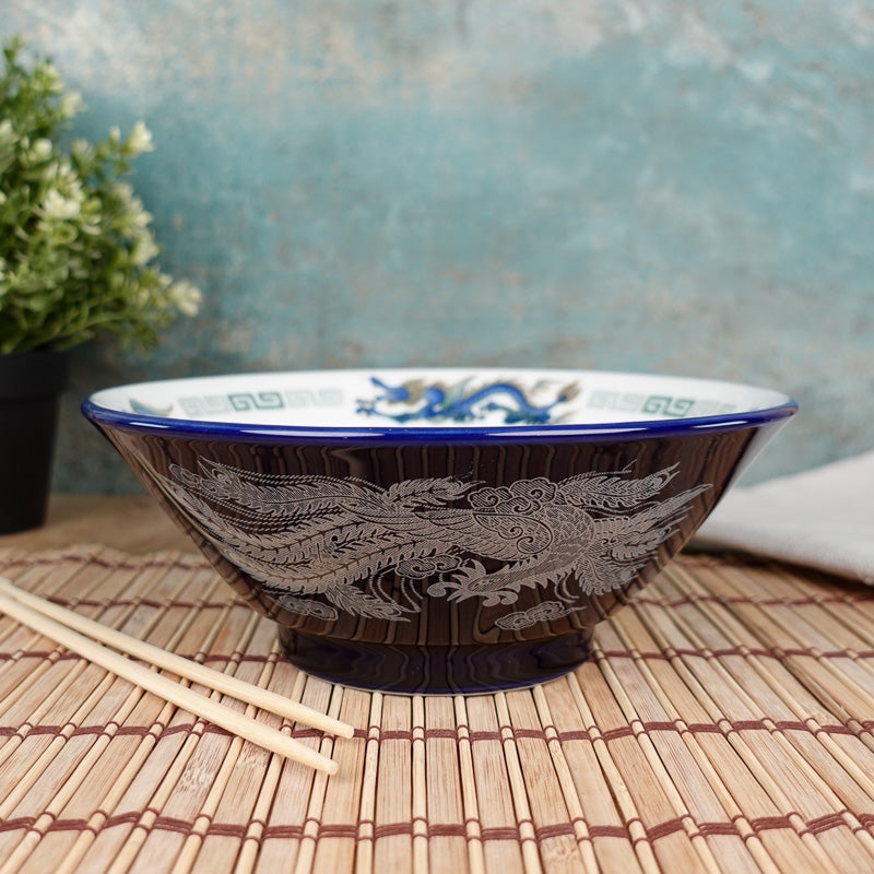 Ramen-Schale Blau mit Drachenmotiv 2 Ramen-Schale Blau mit Drachenmotiv – Bild 2