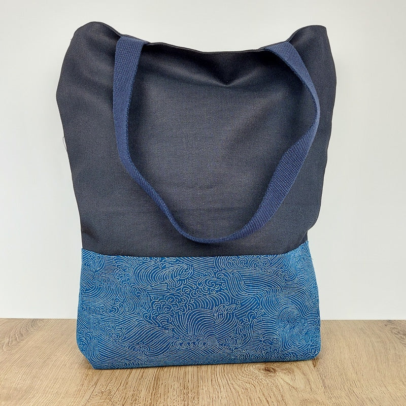 Stofftasche mit Nami-Wellenmuster 1 Stofftasche mit Nami-Wellenmuster