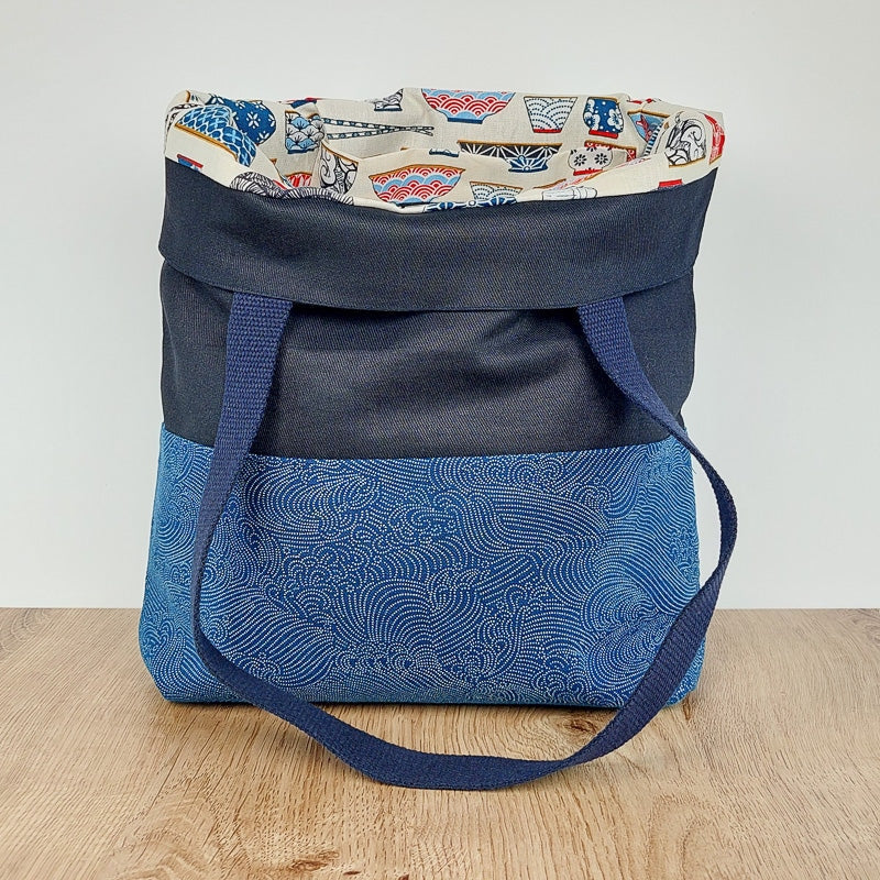 Stofftasche mit Nami-Wellenmuster 2 Stofftasche mit Nami-Wellenmuster – Bild 2