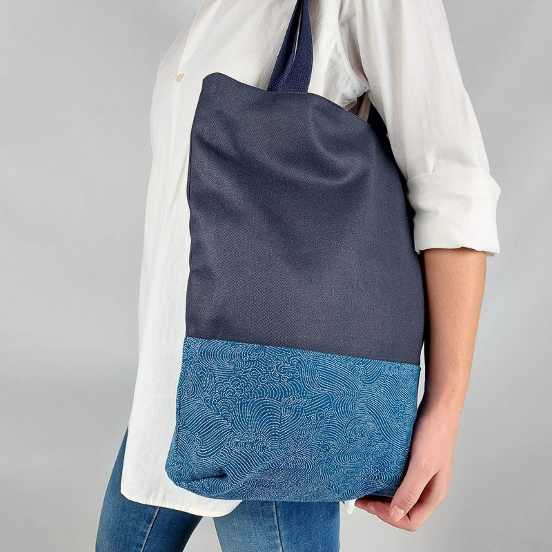 Stofftasche mit Nami-Wellenmuster 3 Stofftasche mit Nami-Wellenmuster – Bild 3