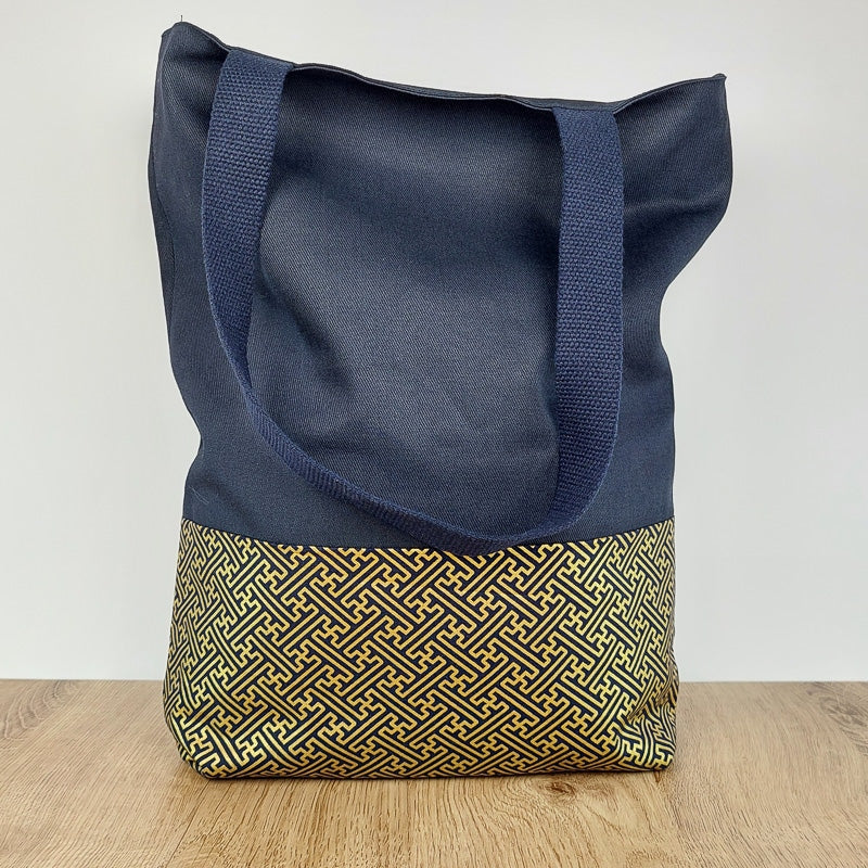 Stofftasche mit Sayagata-Muster 1 Stofftasche mit Sayagata-Muster