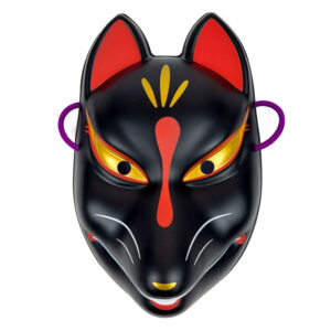 Japanische Fuchsmaske Schwarz